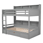 Carolee - Twin Size Bunk Bed With Built-In Shelves