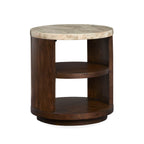 McPherson - Round End Table - Burnt Umber