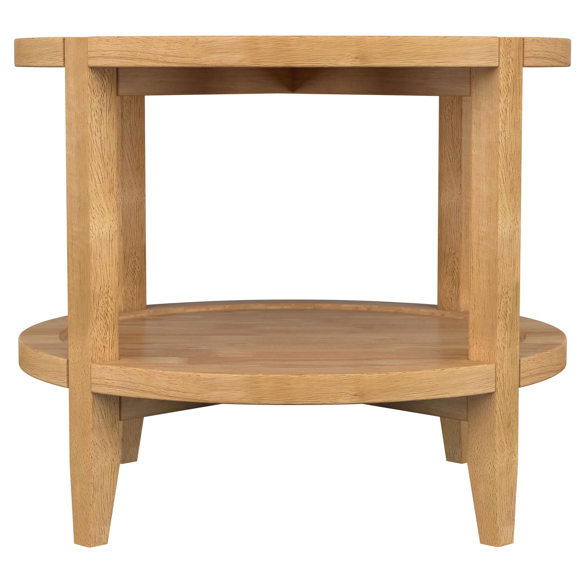 Camillo 2-piece Round Coffee and End Table Set Maple