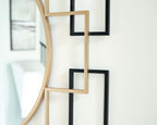 Oceanal - Accent Mirror - Black / Gold Finish