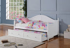Julie Ann Wood Twin Daybed with Trundle White