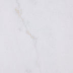 Jason Round White Marble Top Side End Table Honey Brown