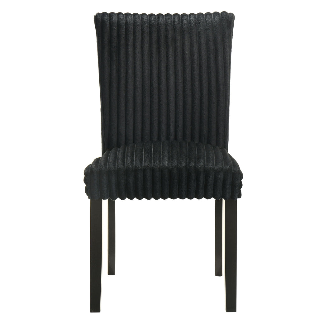 Dermott Upholstered Parson Dining Side Chair Black (Set of 2)
