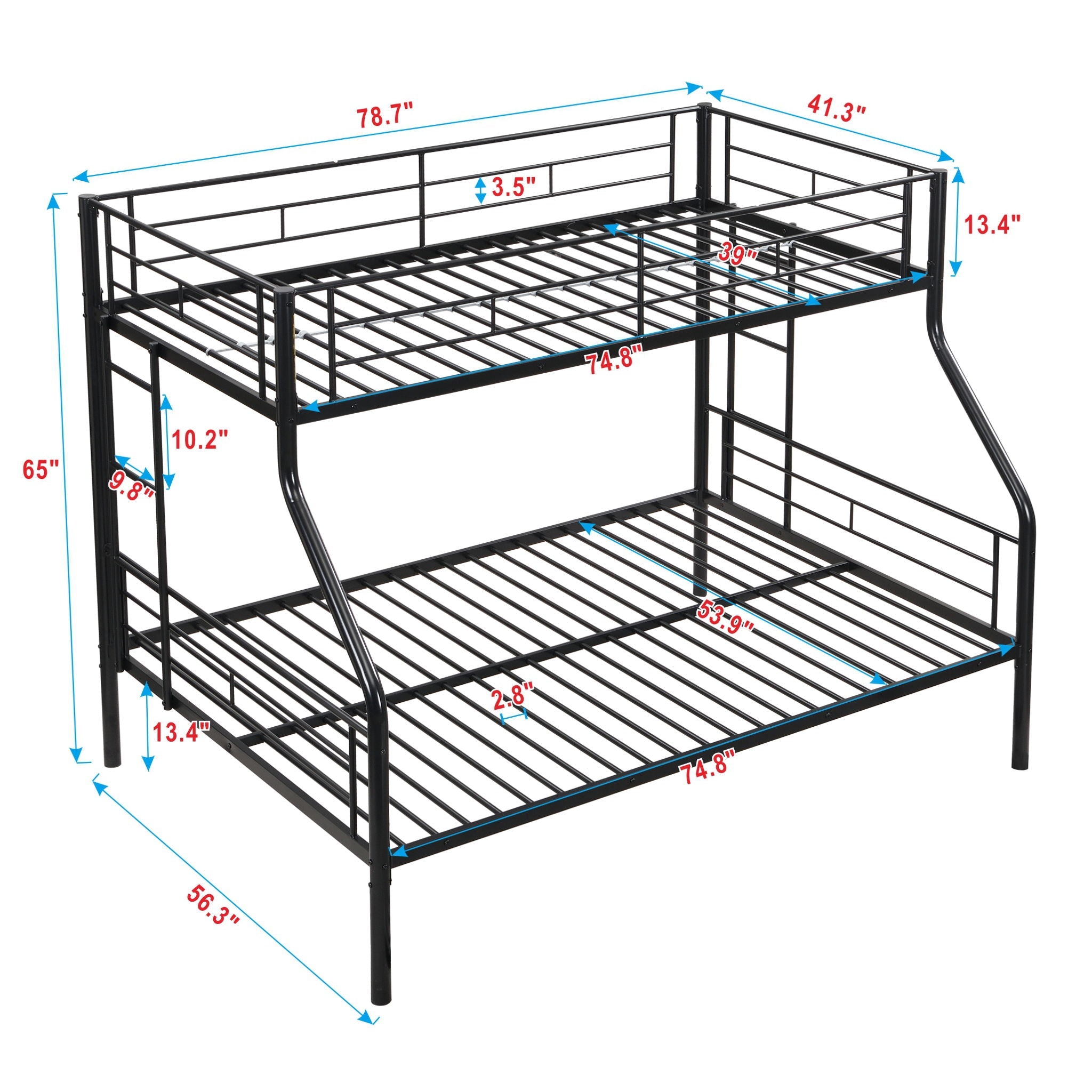 Modern Metal Bunk Bed