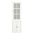 Retro Style Hutch Cabinet With Glass Door, China Cabinet For Home