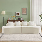 Modern Curved Sofa With Pillows