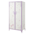 Priya II - Wardrobe - White & Light Synthetic Leather Rple
