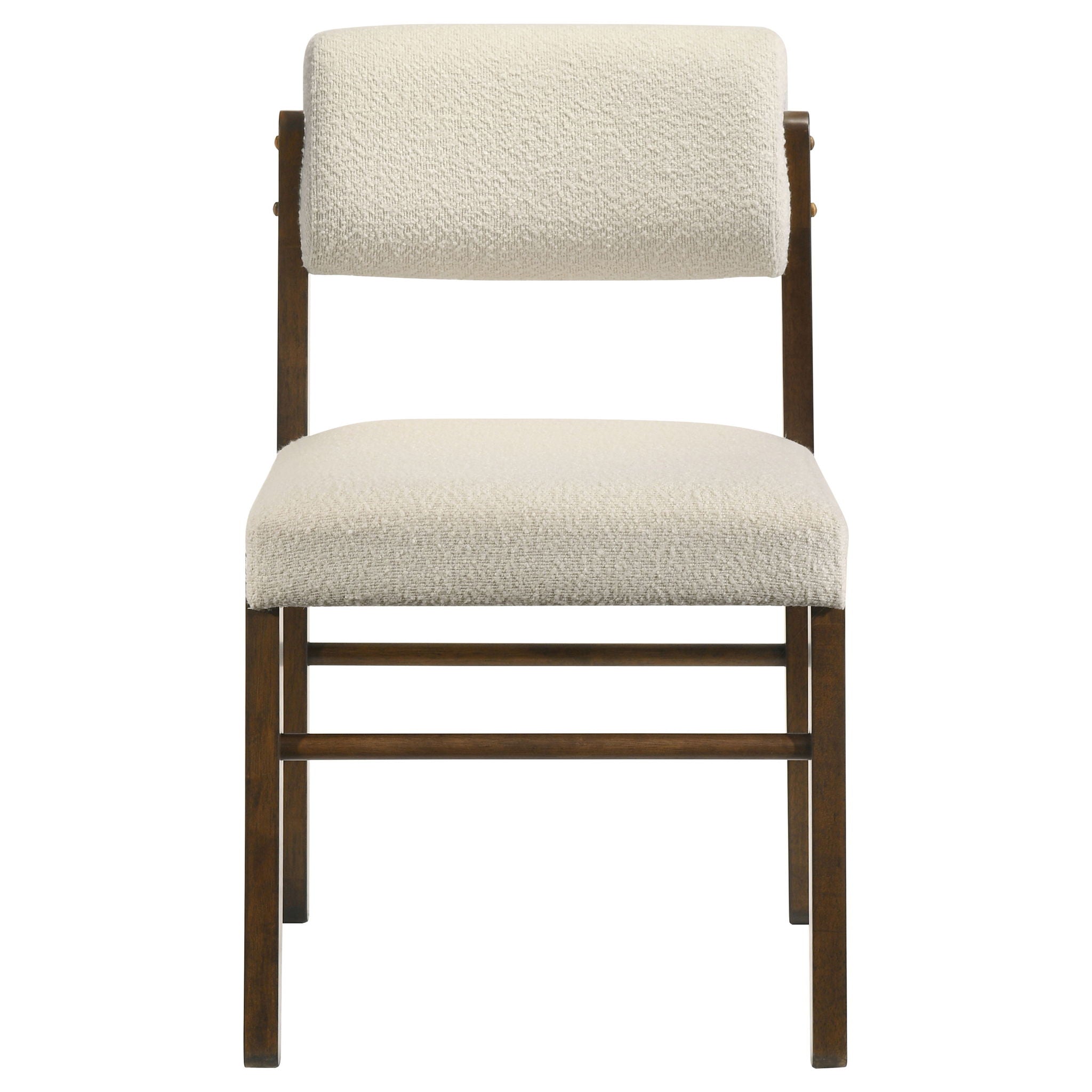 Kehoe Upholstered Dining Side Chair Cream and Walnut (Set of 2)