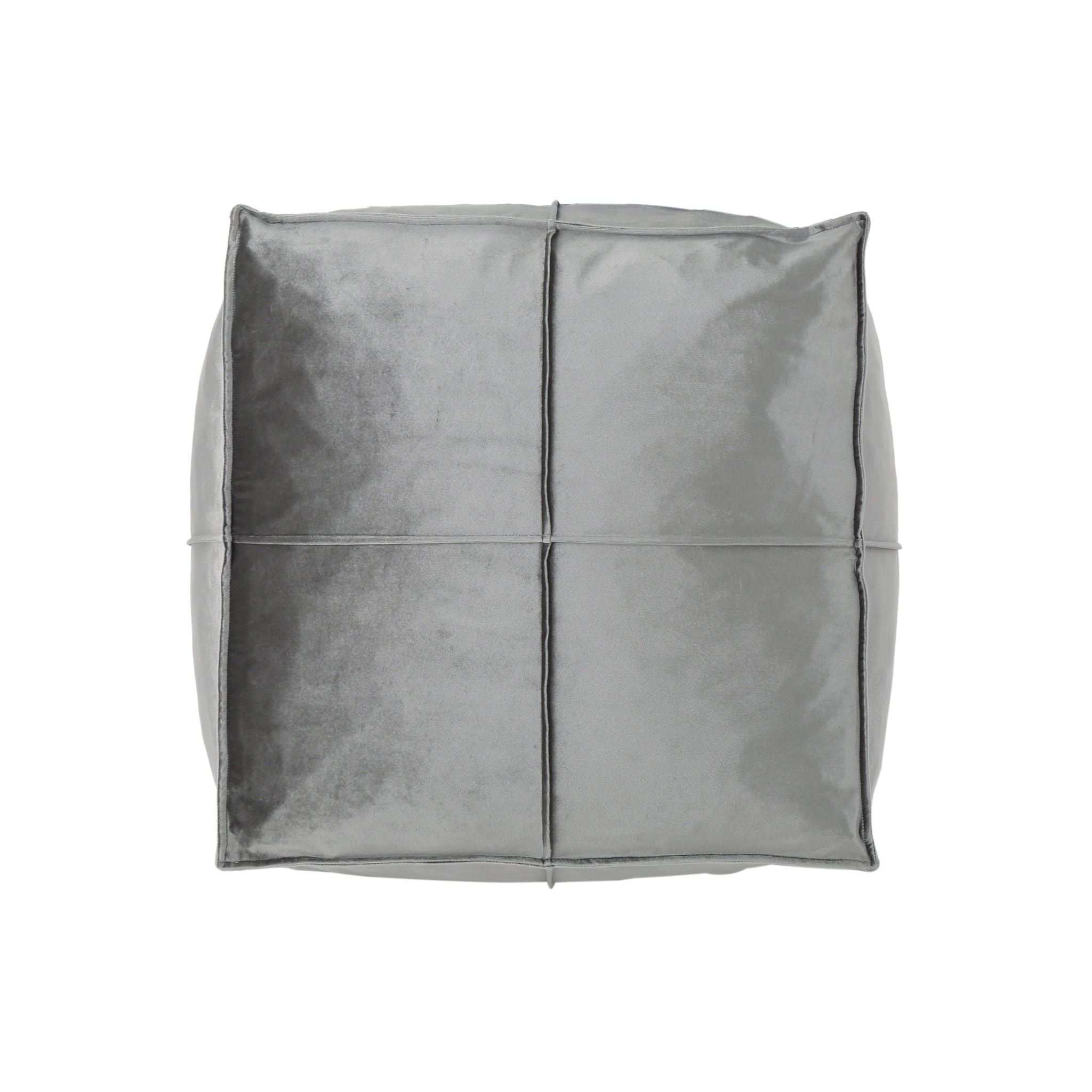 Nati - Square Pouf Ottoman And Floor Cushion - Smoke