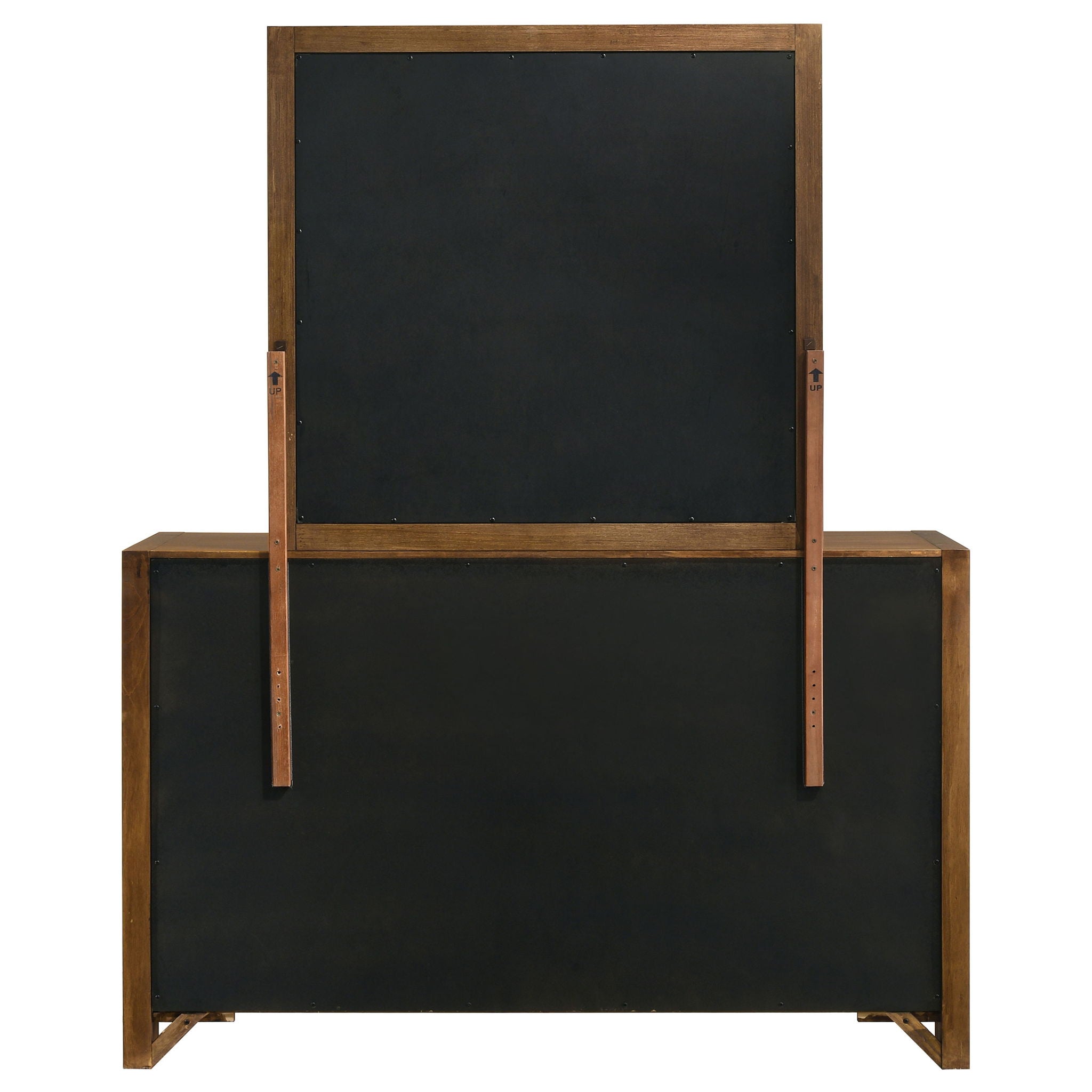 Adderley 8-drawer Bedroom Dresser and Mirror Warm Brown