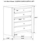Briana 5-drawer Bedroom Chest Black