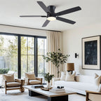 Mordern Flush Mount Ceiling Fan With Light And Remote Control