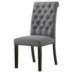 Alana Fabric Upholstered Dining Side Chair Grey (Set of 2)