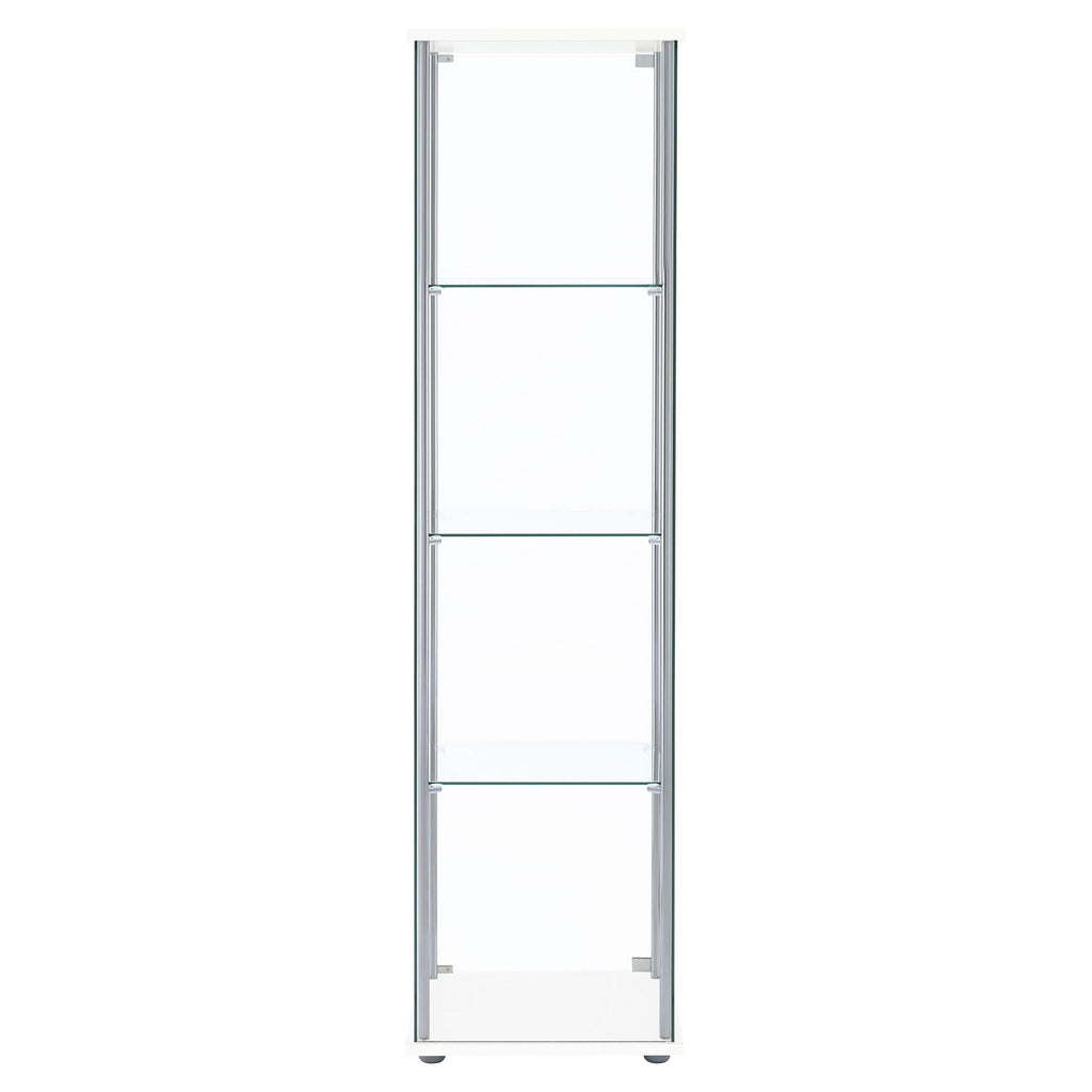 Bellatrix 3-shelf Clear Glass Curio Cabinet White