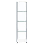 Bellatrix 3-shelf Clear Glass Curio Cabinet White