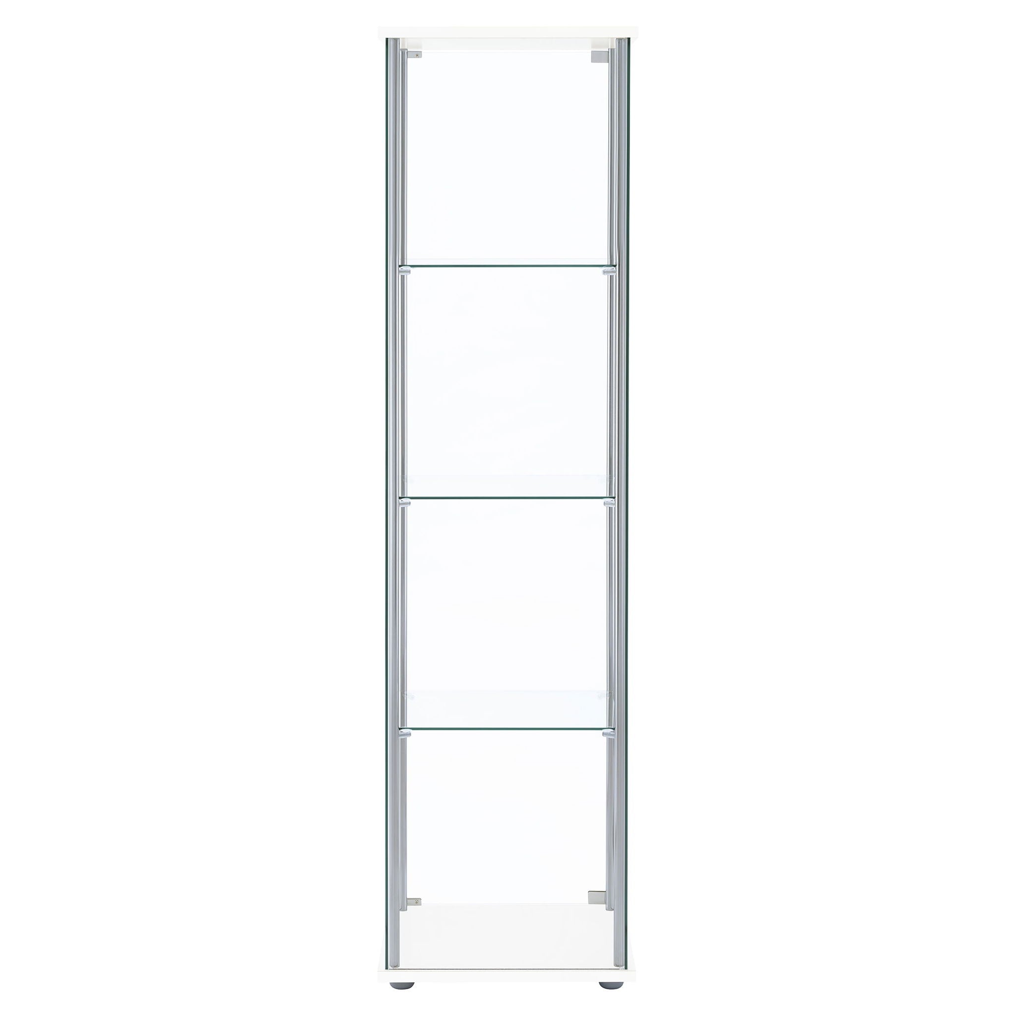 Bellatrix 3-shelf Clear Glass Curio Cabinet White