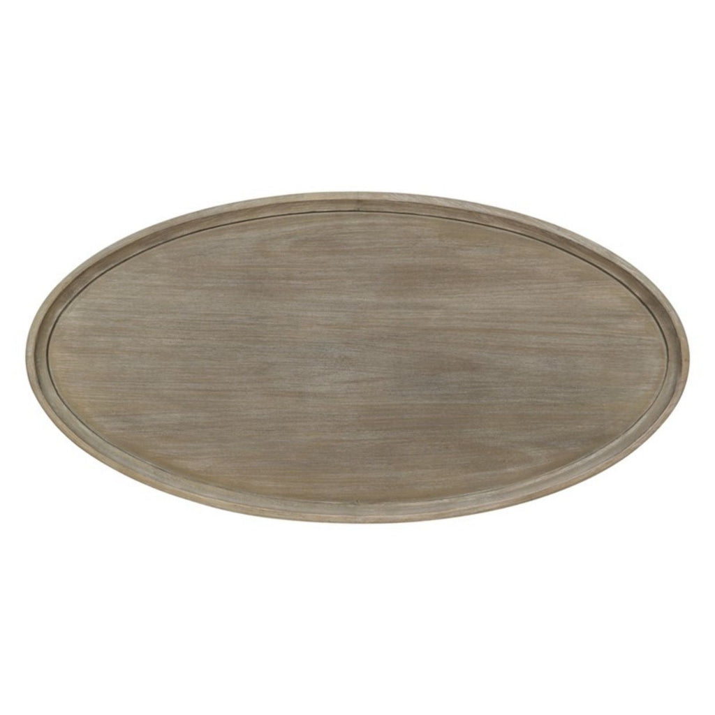 Bedford - Oval Coffee Table With Shelf - Natural