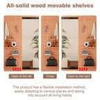 Wall Mounted Full Length Mirror With Shelf And Hook