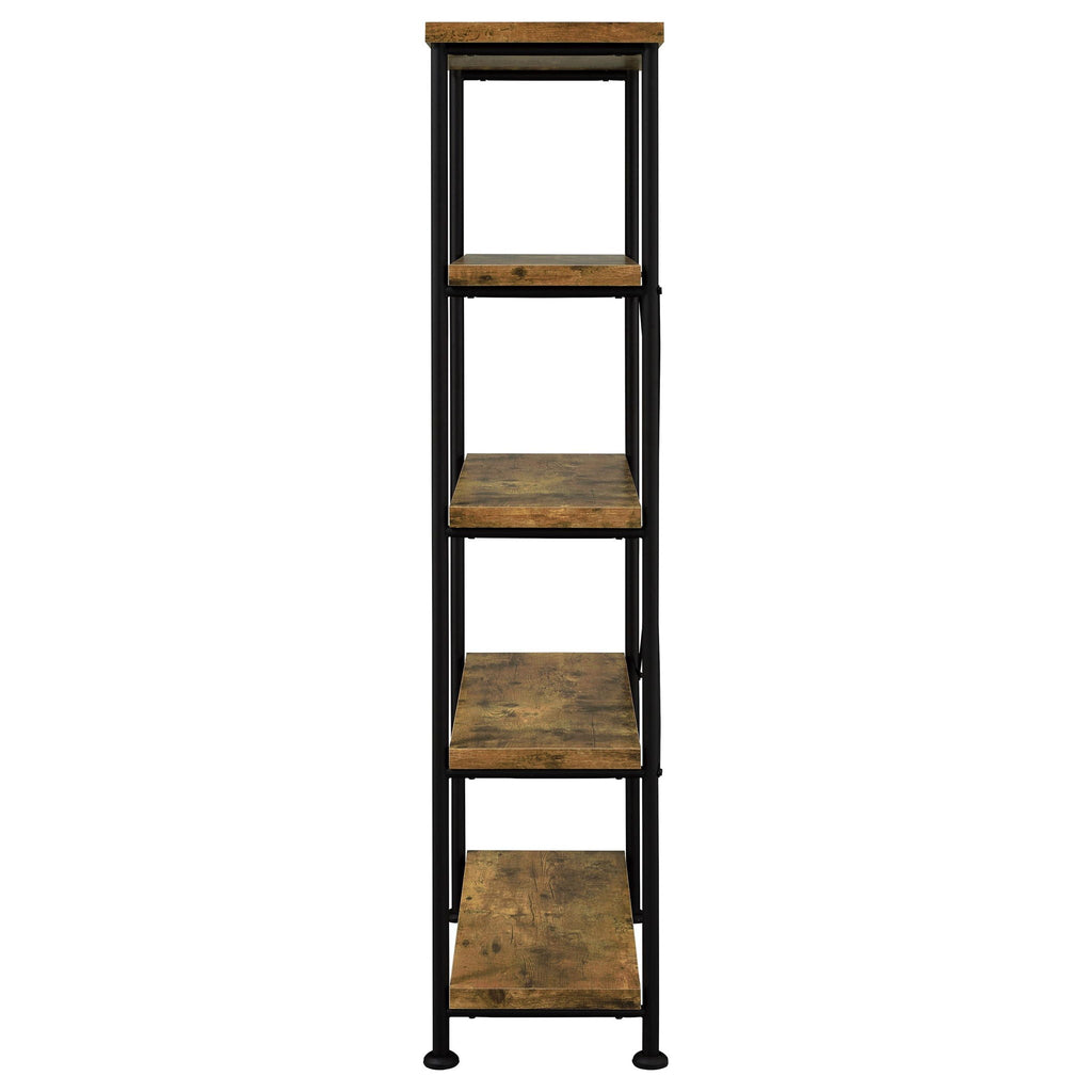 Analiese 63-inch 4-shelf Bookshelf Rustic Nutmeg