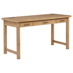 Vermes 55-inch 3-drawer Writing Desk with Power Outlet Light Ash