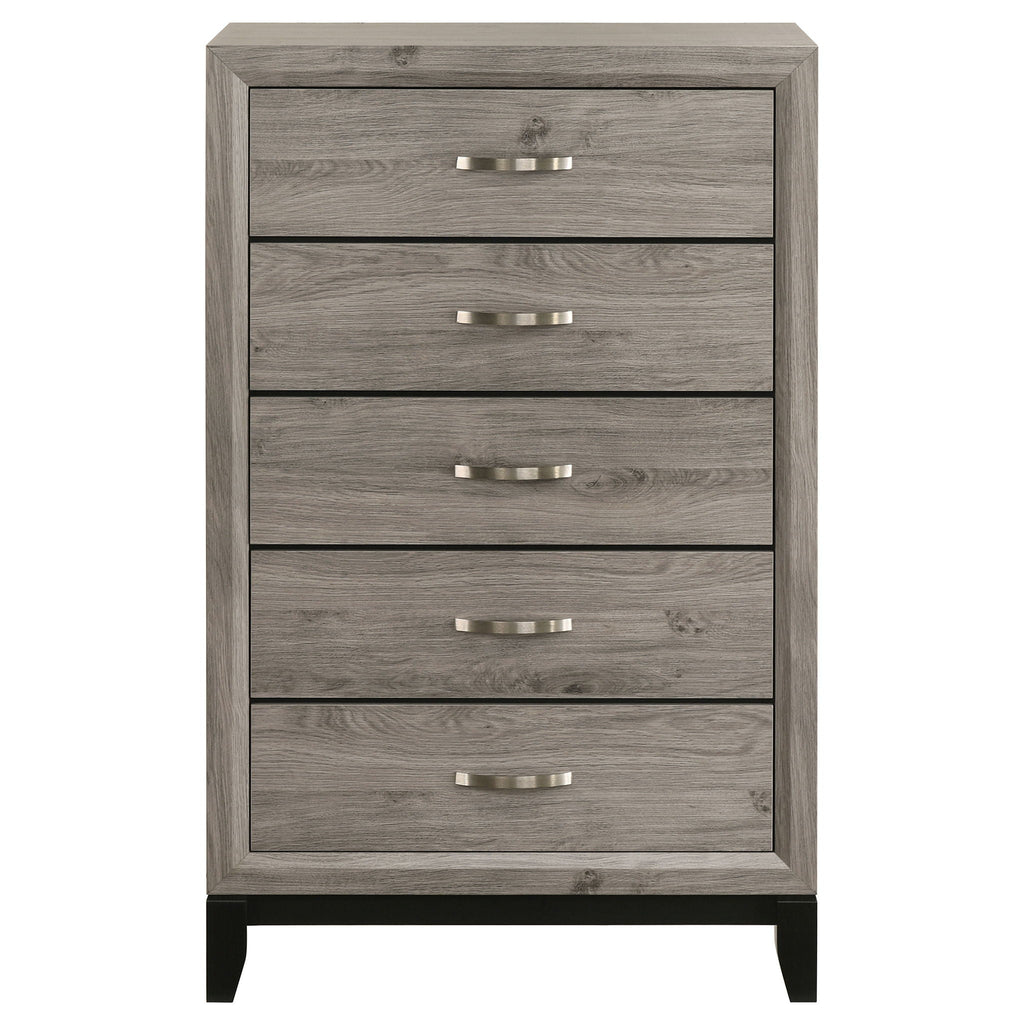 Valen 5-drawer Bedroom Chest of Drawers Light Taupe