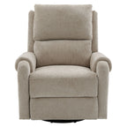 Manual Recliner Massage Chair With Swivel Rocker, 8 Massage Modes, Side Storage Pocket