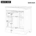 Bathroom Vanity With Sink Top, Cabinet With Door And 2 Drawers - White