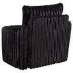 Sarco Corduroy Upholstered Swivel Accent Arm Chair Black