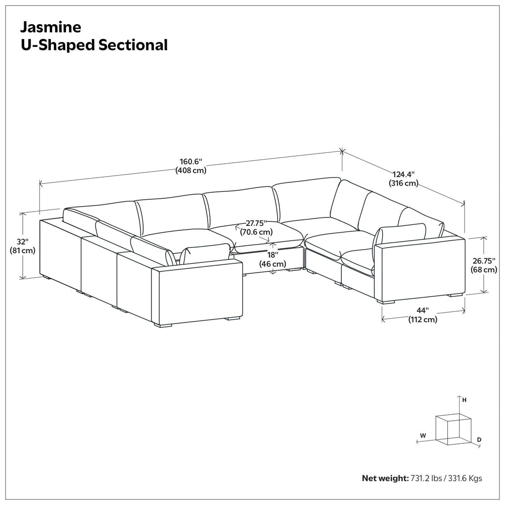 Jasmine - Handcrafted Sectional Sofa