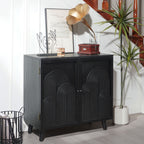 2 Door Accent Cabinet Storage Cabinet With Adjustable Shelf - Black