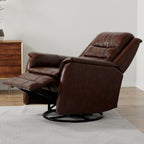 Swivel Recliner With Manual Adjustable Footrest