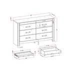 Lorenzo - Dresser With Hidden Jewelry Compartment And Bar Handles In - Silver