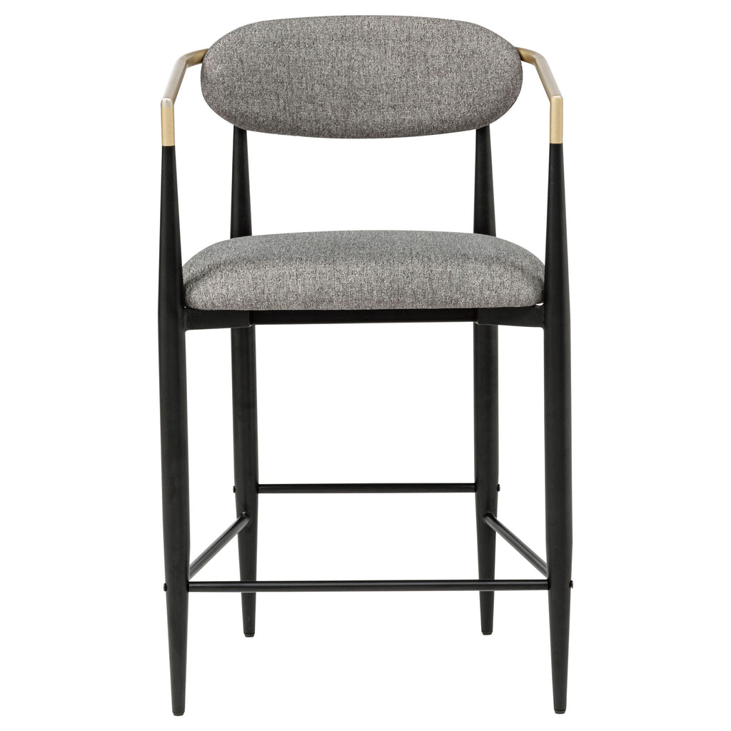 Tina Fabric Upholstered Counter Chair Dark Grey (Set of 2)