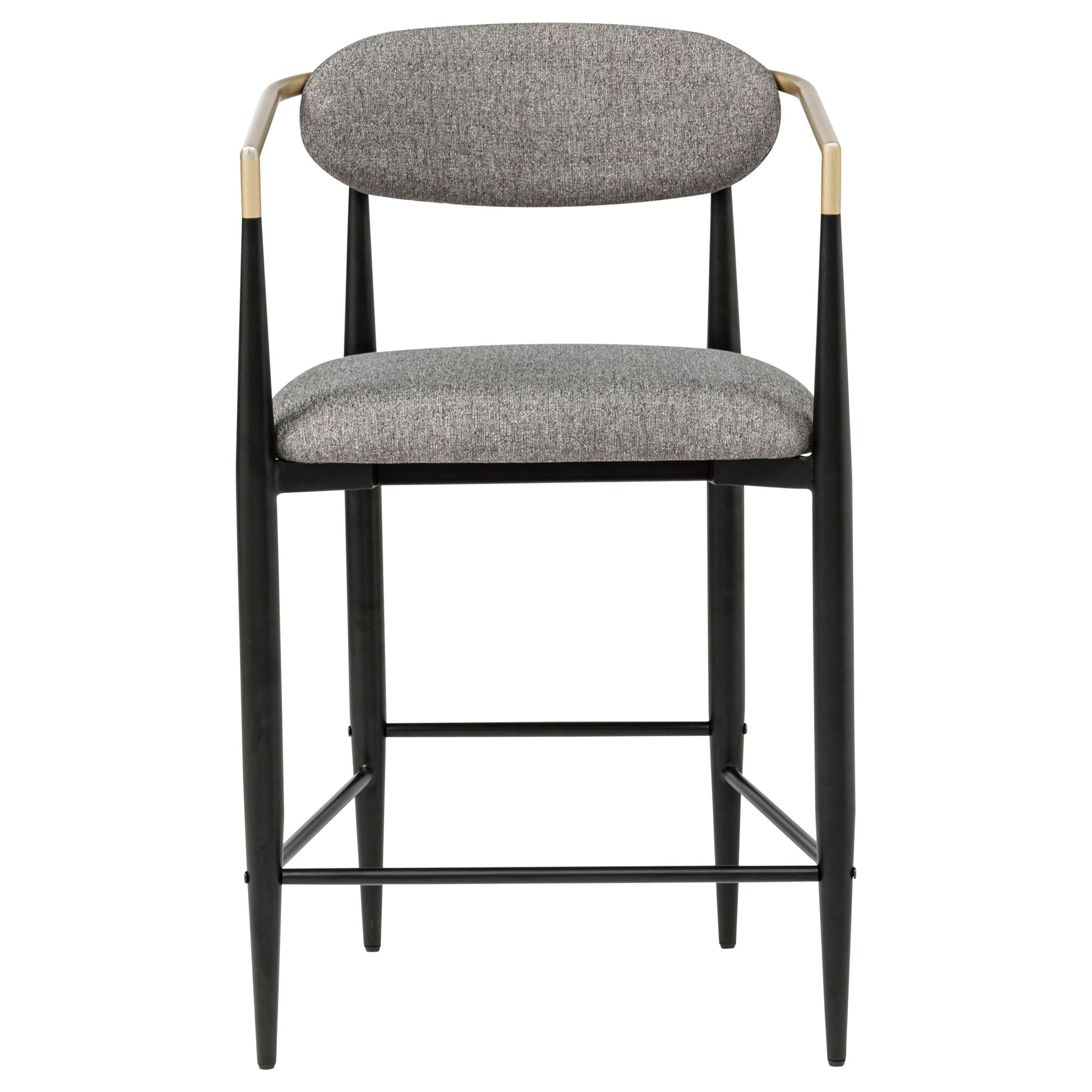 Tina Fabric Upholstered Counter Chair Dark Grey (Set of 2)