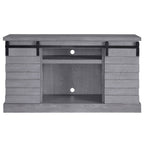 Amrita - TV Stand With Fireplace - Gray Oak