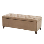 Elegant Design Tufted Top, Soft Close Storage Bench