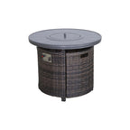 Outdoor Fire Pit Table With Lid - Espresso