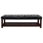 Bedroom End Of Bed Bench Tufted Upholstered End Of Bed Bench End Of Bed Entrance Shoe Bench With Nailhead Trim And Shelf Bedroom Upholstered Bench Living Room Shoe Rack Footstool
