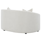 Rainn Boucle Upholstered Sloped Arm Loveseat Latte
