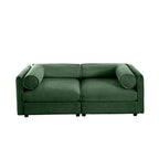 Stylish Sofa With Storage Seat And Cylindrical Backrest