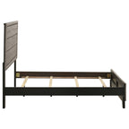Valen Wood Full Panel Bed Light Taupe