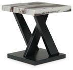 Cendill - Occasional Table Set (Set of 3) - Dark Brown / White / Black