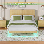Floating Bedstead With Charging Station And LED Lights