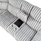 Bruni - Sectional Sofa With LED Lighting And Manual Recline - Gray