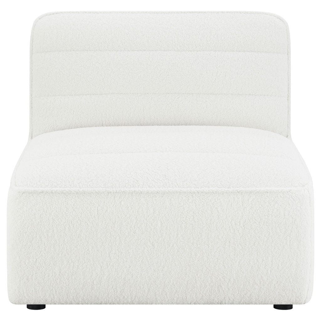 Sunny Upholstered Armless Chair Natural