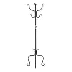 Coat Rack, Hall Tree, Free Standing, 8 Hooks, Entryway, Transitional - Black