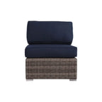 Modern Patio Rattan Sectional Set With Cushions