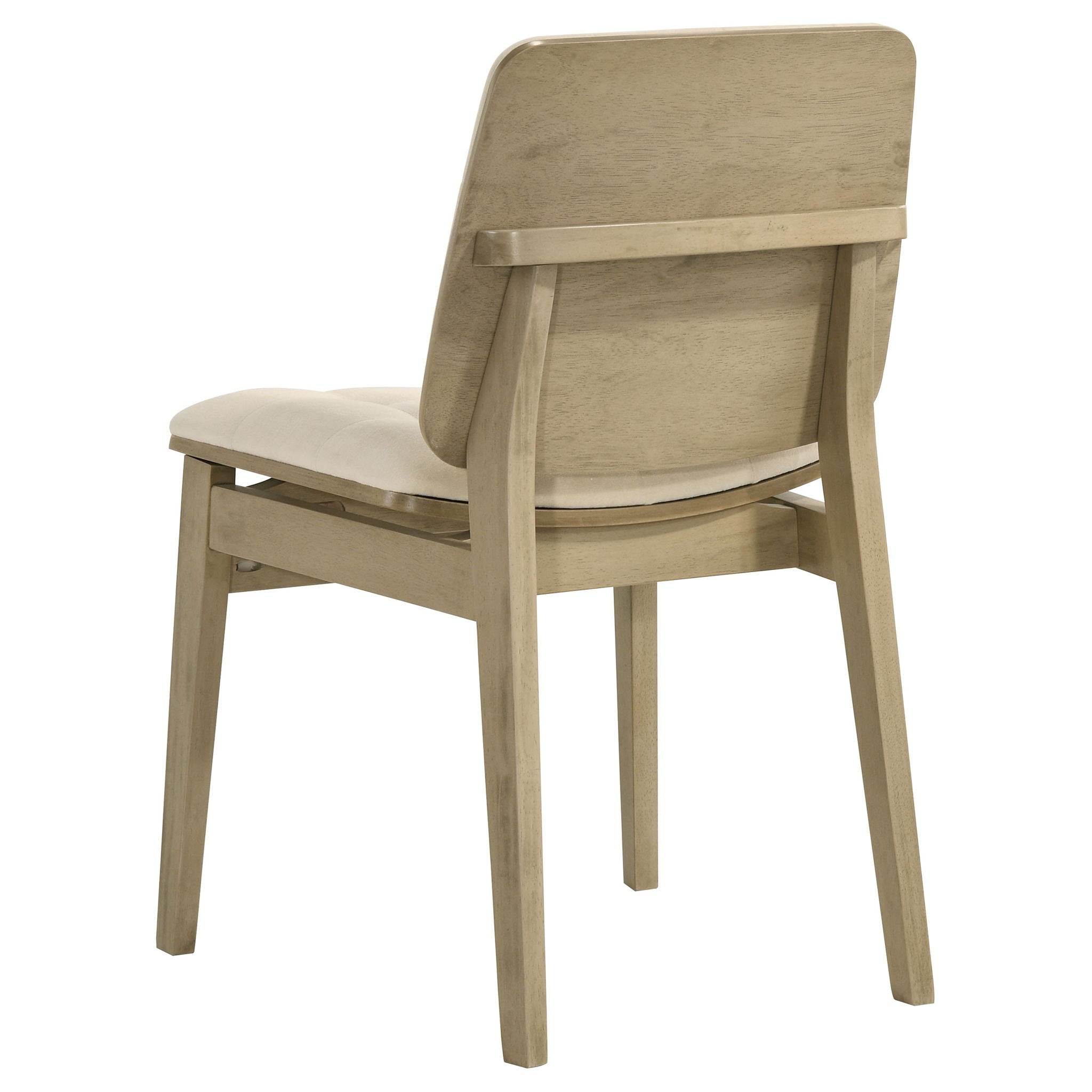 Redbridge Velvet Upholstered Side Chair Cream and Natural Oak (Set of 2)