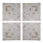 Distressed Wooden Square Wall Panels (Set of 4) - White