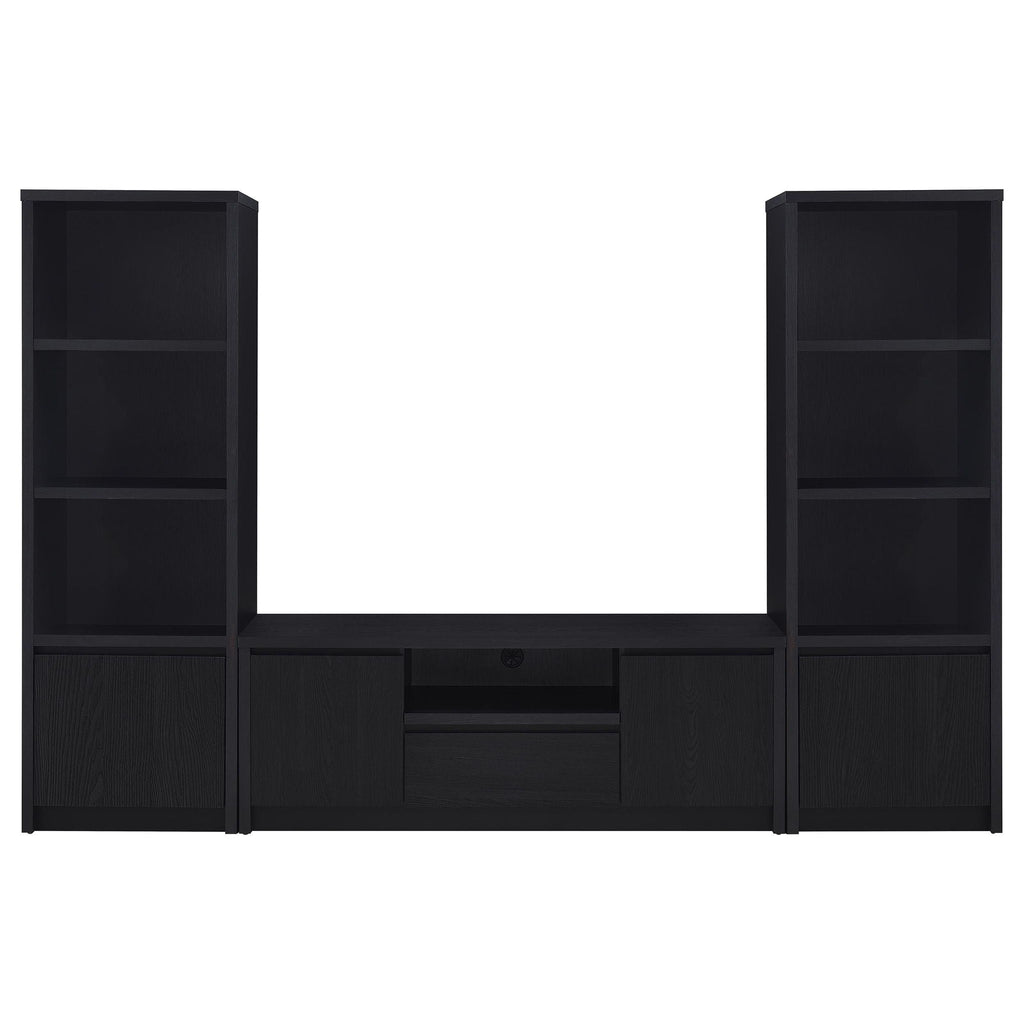 Winfield 3-piece Entertainment Center 60-inch TV Stand Black